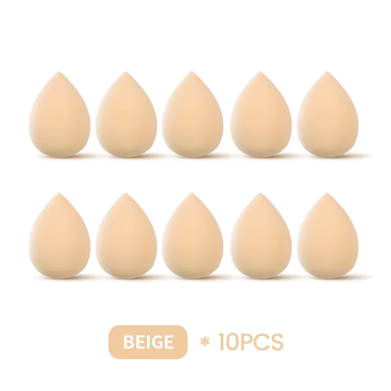 10Pcs/Kit Makeup Sponge Set Soft Colorful Cosmetic Puff Powder Foundation Beauty Tool Wholesale Women Beauty Makeup Tool