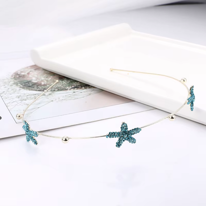 EASYA Fashion Starfish Shell Headband for Women Korean Style Simulated Pearl Hairband Hair Accesories