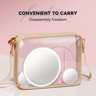 LED Beauty Makeup Mirror with Magnifying Mirror Cute Desktop Lighted Beauty Mirror with Stand Great Gift for Women