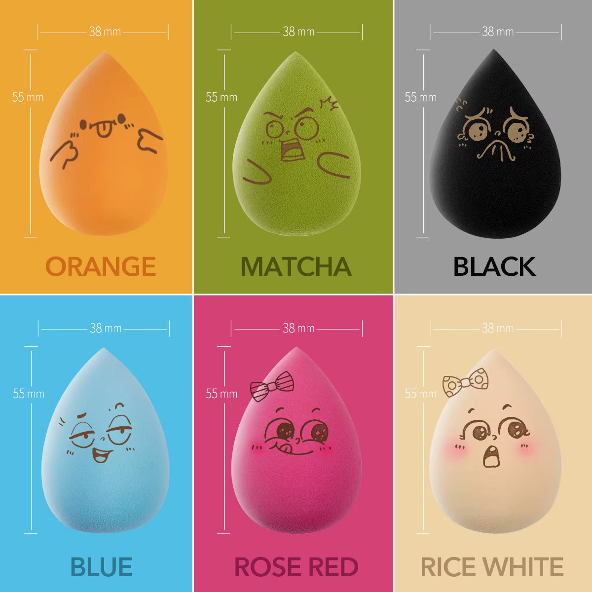 10Pcs/Kit Makeup Sponge Set Soft Colorful Cosmetic Puff Powder Foundation Beauty Tool Wholesale Women Beauty Makeup Tool