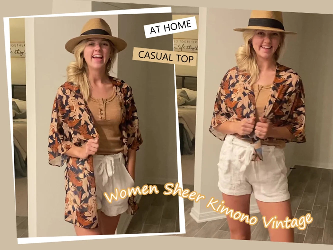 Blouses for Women Print Kimono plus Size Clothes Summer Casual Swimsuits Coverup Tops