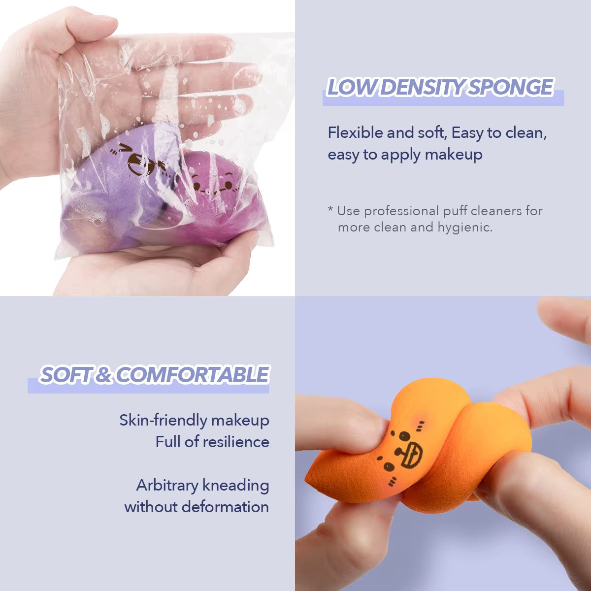 10Pcs/Kit Makeup Sponge Set Soft Colorful Cosmetic Puff Powder Foundation Beauty Tool Wholesale Women Beauty Makeup Tool