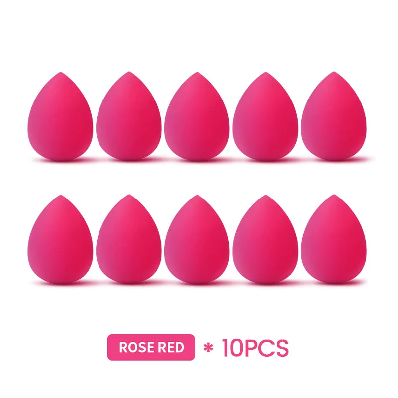 10Pcs/Kit Makeup Sponge Set Soft Colorful Cosmetic Puff Powder Foundation Beauty Tool Wholesale Women Beauty Makeup Tool