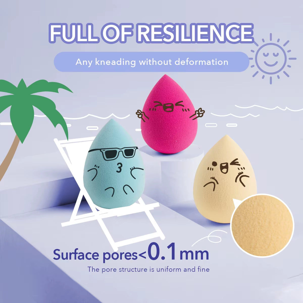 10Pcs/Kit Makeup Sponge Set Soft Colorful Cosmetic Puff Powder Foundation Beauty Tool Wholesale Women Beauty Makeup Tool