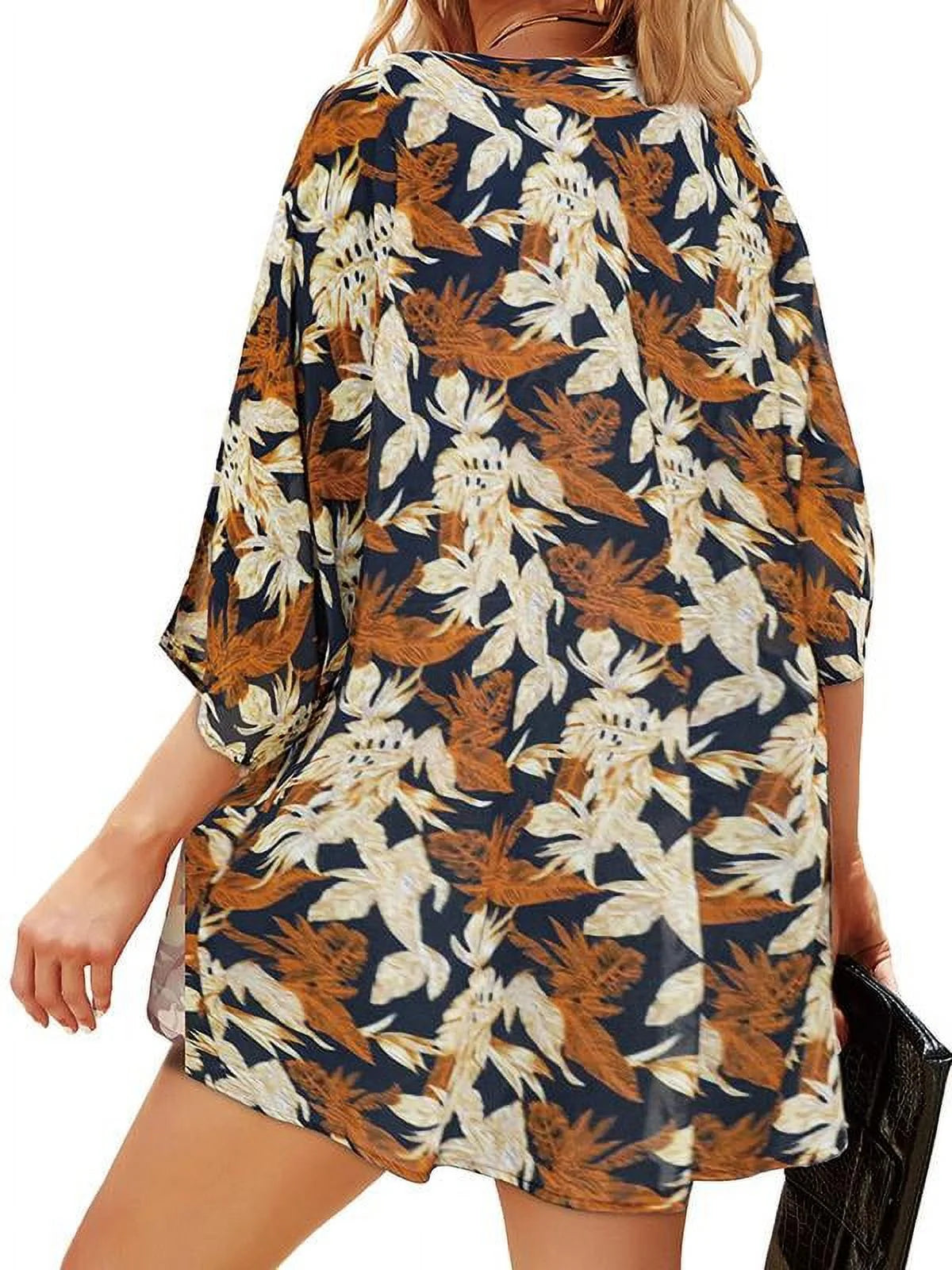 Blouses for Women Print Kimono plus Size Clothes Summer Casual Swimsuits Coverup Tops