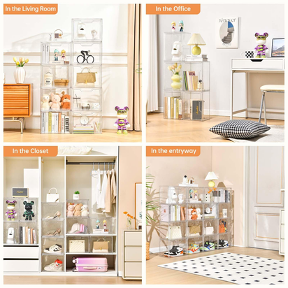 Purse Organizer for Closet Clear Acrylic Display Case for Handbag Storage Box