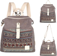 Backpack Purse Women Girls Canvas Backpack/Rucksack Convertible Shoulder Bag Casual Daypack