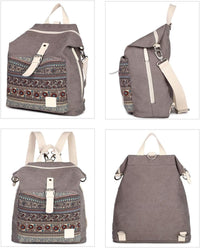 Backpack Purse Women Girls Canvas Backpack/Rucksack Convertible Shoulder Bag Casual Daypack