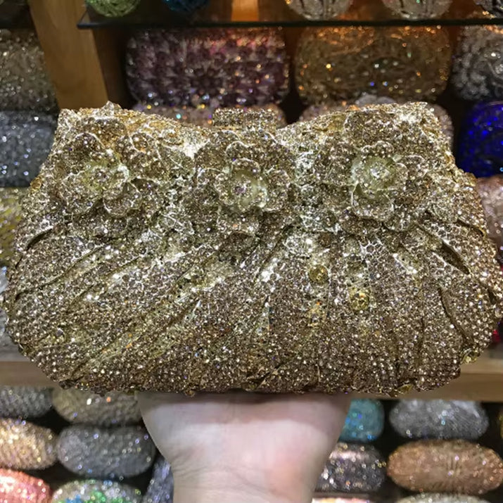 Women'S Diamond Handbags Rhinestones Evening Bags Bridal Stones Clutch Purse Lady Clutches Bags Party Wedding Evening Bag