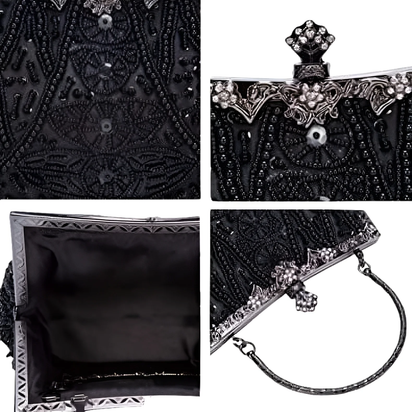 1920S Vintage Beaded Clutch Evening Bags for Women Formal Bridal Wedding Clutch Purse