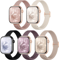 5 Pack Slim Braided Stretchy Bands Compatible