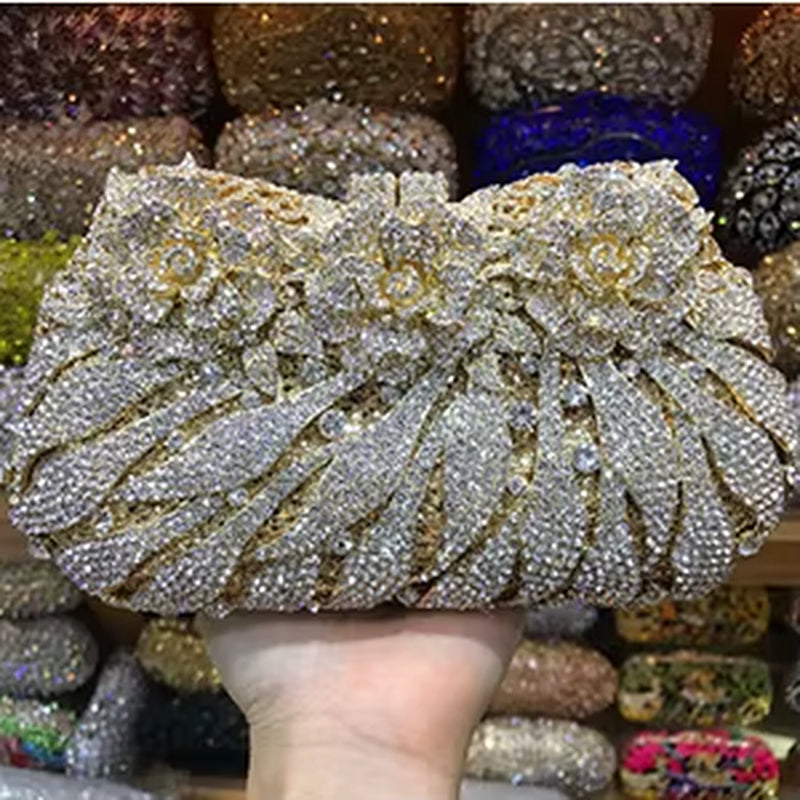 Women'S Diamond Handbags Rhinestones Evening Bags Bridal Stones Clutch Purse Lady Clutches Bags Party Wedding Evening Bag