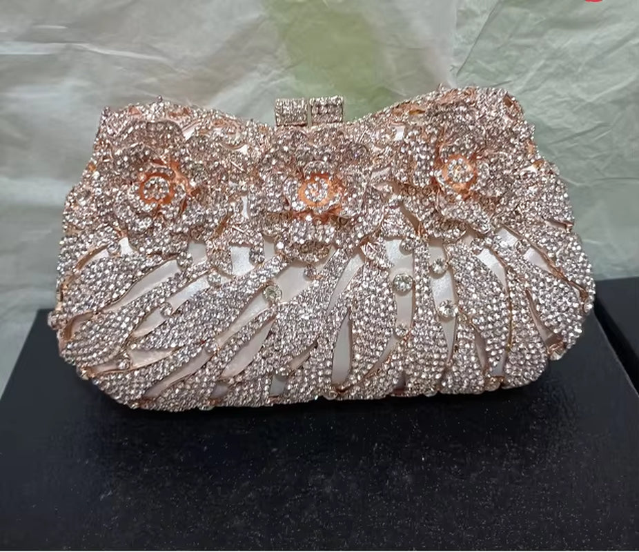 Women'S Diamond Handbags Rhinestones Evening Bags Bridal Stones Clutch Purse Lady Clutches Bags Party Wedding Evening Bag