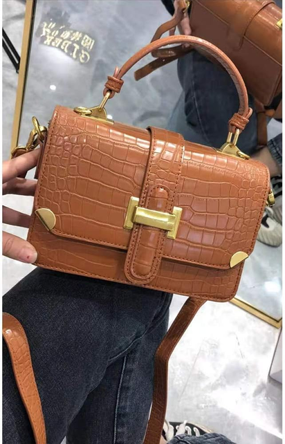 Crossbody Bags for Women Leather Small Cross Body Purses Designer Handbags Shoulder Purse Evening Bag (Brown(2035))