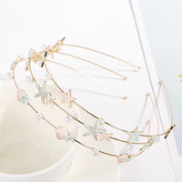 EASYA Fashion Starfish Shell Headband for Women Korean Style Simulated Pearl Hairband Hair Accesories