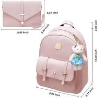 Mini Backpack for Girls Cute Backpack Purse Set Teen Kids Small PU Leather Bag