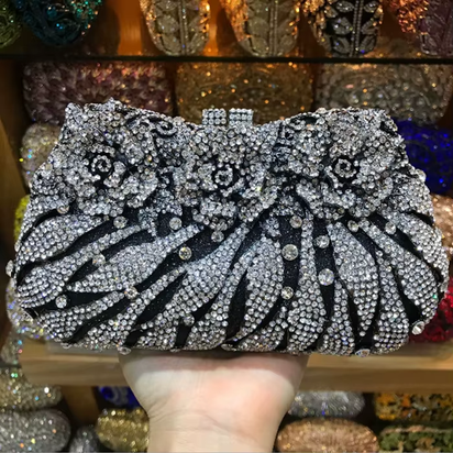 Women'S Diamond Handbags Rhinestones Evening Bags Bridal Stones Clutch Purse Lady Clutches Bags Party Wedding Evening Bag