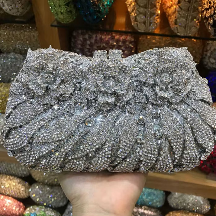 Women'S Diamond Handbags Rhinestones Evening Bags Bridal Stones Clutch Purse Lady Clutches Bags Party Wedding Evening Bag