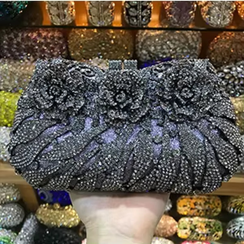 Women'S Diamond Handbags Rhinestones Evening Bags Bridal Stones Clutch Purse Lady Clutches Bags Party Wedding Evening Bag
