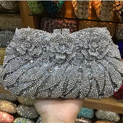 Women'S Diamond Handbags Rhinestones Evening Bags Bridal Stones Clutch Purse Lady Clutches Bags Party Wedding Evening Bag