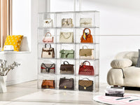 Purse Organizer for Closet Clear Acrylic Display Case for Handbag Storage Box