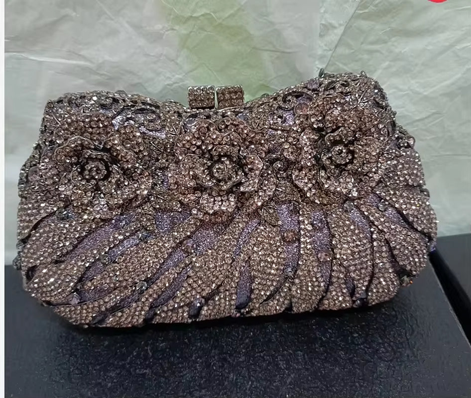 Women'S Diamond Handbags Rhinestones Evening Bags Bridal Stones Clutch Purse Lady Clutches Bags Party Wedding Evening Bag