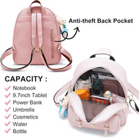 Mini Backpack for Girls Cute Backpack Purse Set Teen Kids Small PU Leather Bag