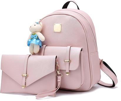 Mini Backpack for Girls Cute Backpack Purse Set Teen Kids Small PU Leather Bag