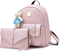 Mini Backpack for Girls Cute Backpack Purse Set Teen Kids Small PU Leather Bag