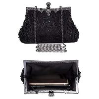 1920S Vintage Beaded Clutch Evening Bags for Women Formal Bridal Wedding Clutch Purse