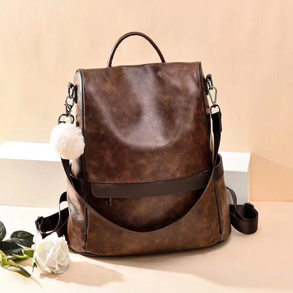 Women’S Casual Backpack Purse, PU Leather Anti-Theft Backpack for Women, Stylish School Backpack Convertiable Travel Shoulder Bag Coffee
