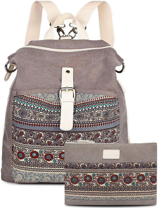 Backpack Purse Women Girls Canvas Backpack/Rucksack Convertible Shoulder Bag Casual Daypack